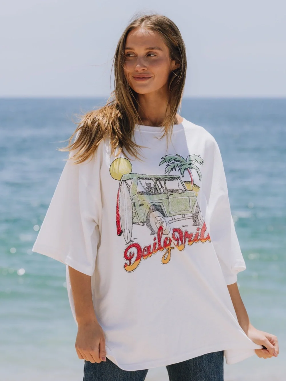 Daily Drills Bronco Beach Tee- OS-NWT - Picture 3 of 6